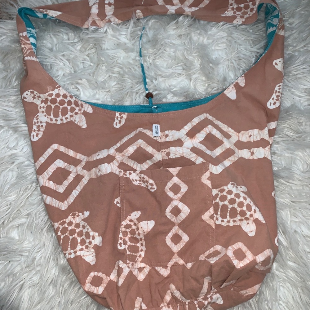 reversible sea turtle beach bag